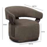 Madison Linen Chenille Swivel Accent Chair by TOV Furniture at Eve Furniture