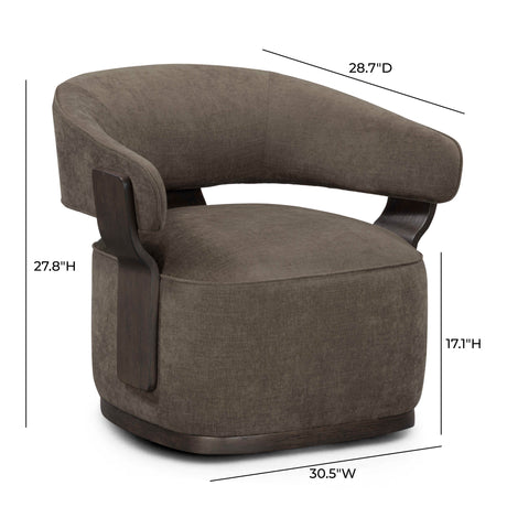 Madison Linen Chenille Swivel Accent Chair by TOV Furniture at Eve Furniture