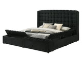 Madonna Black King Platform Bed by Happy Homes at Eve Furniture