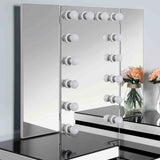 Madonna White/Black Vanity Set by Furniture of America at Eve Furniture
