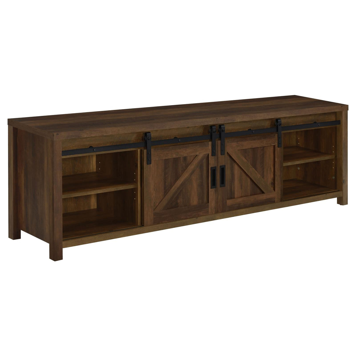 Madra Rectangular TV Console with 2 Sliding Doors