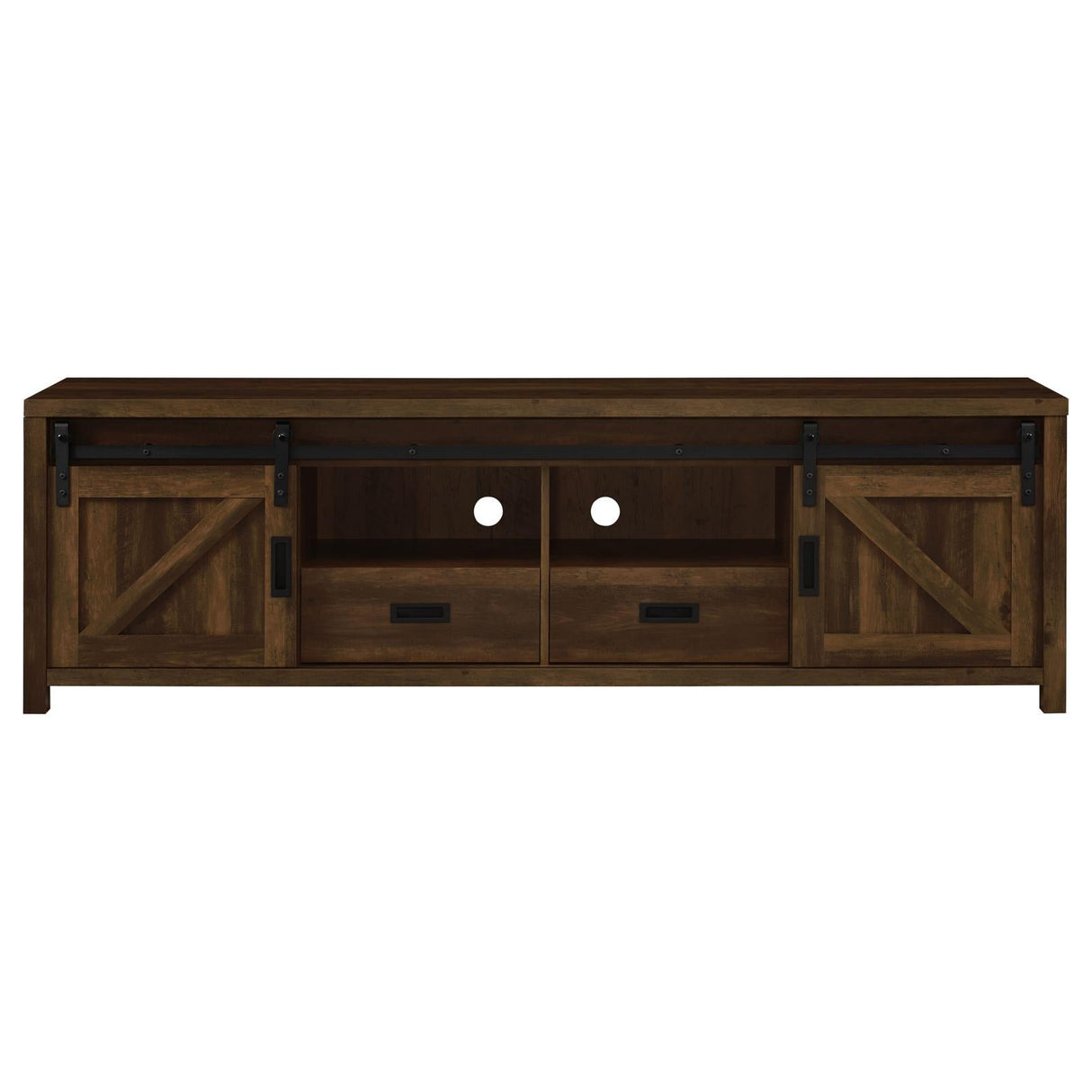 Madra Rectangular TV Console with 2 Sliding Doors