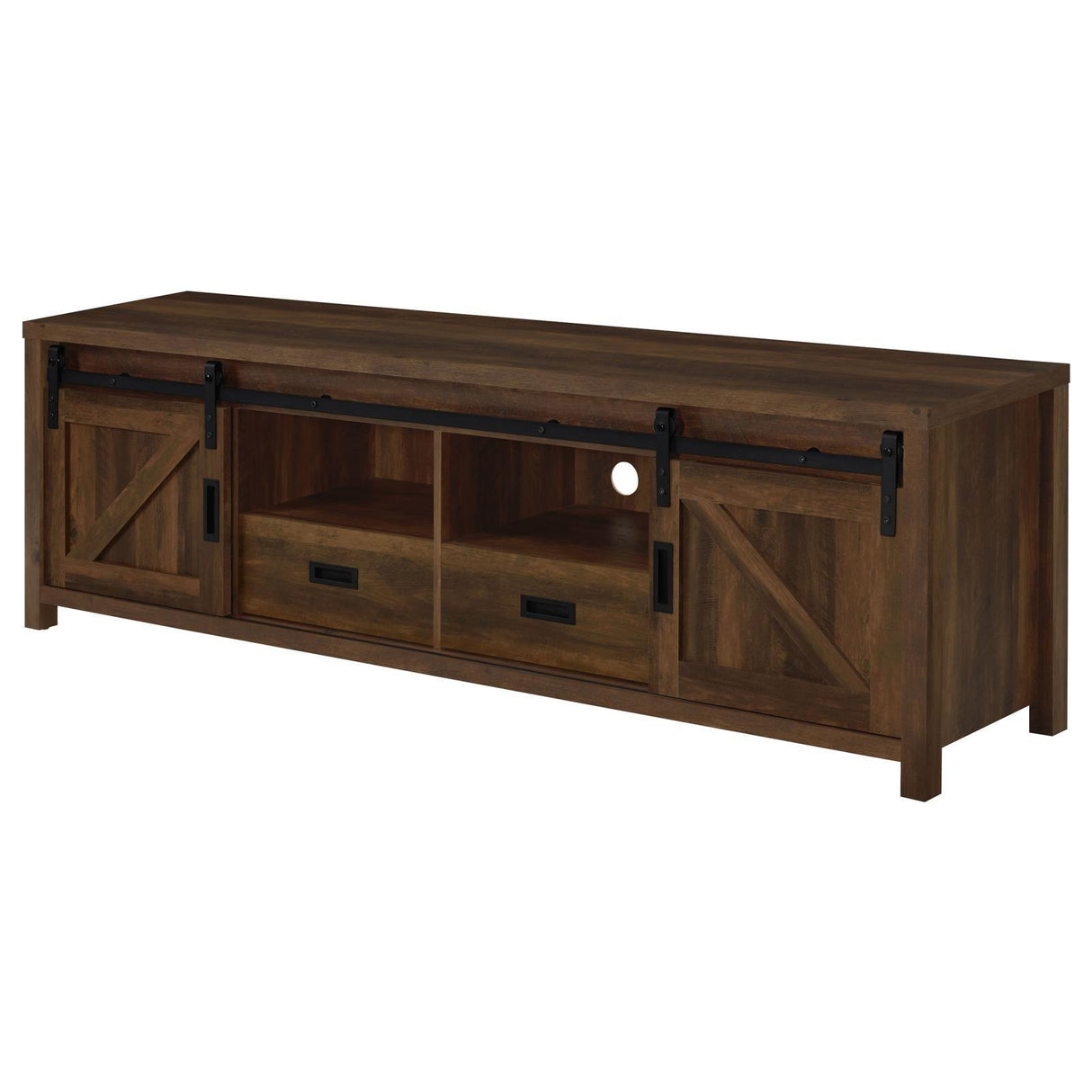 Madra Rectangular TV Console with 2 Sliding Doors by Coaster at Eve Furniture