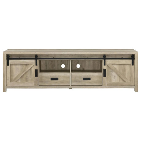 Madra Rectangular TV Console with 2 Sliding Doors by Coaster at Eve Furniture