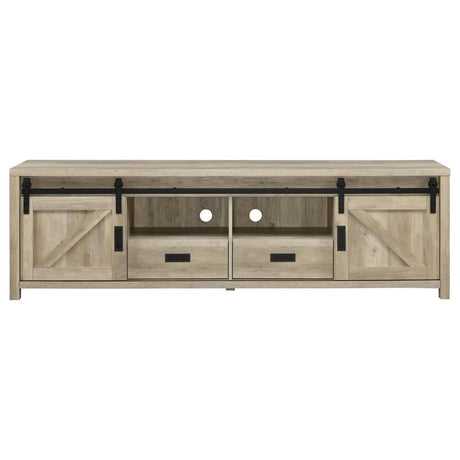 Madra Rectangular TV Console with 2 Sliding Doors by Coaster at Eve Furniture