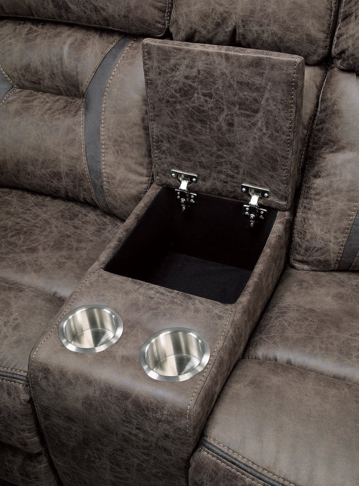 Madrona Dark Brown 2-Piece Double Reclining Set by Homelegance at Eve Furniture