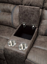 Madrona Dark Brown 2-Piece Double Reclining Set by Homelegance at Eve Furniture