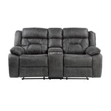 Madrona Gray 2-Piece Double Reclining Set by Homelegance at Eve Furniture
