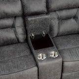Madrona Gray 2-Piece Double Reclining Set by Homelegance at Eve Furniture