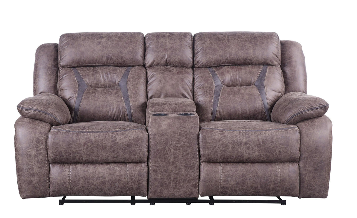 Madrone Reclining Brown Leather Living Room Set by Homelegance at Eve Furniture