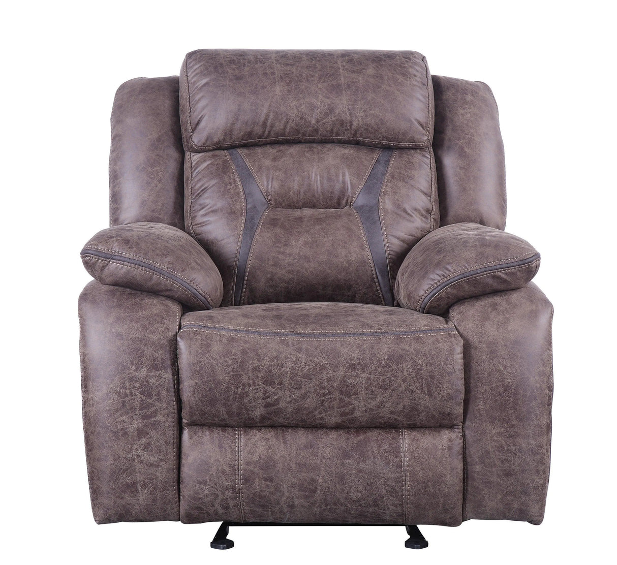 Madrone Reclining Brown Leather Living Room Set by Homelegance at Eve Furniture