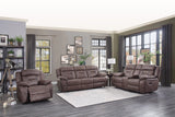 Madrone Reclining Brown Leather Living Room Set by Homelegance at Eve Furniture