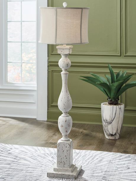 Madsbrook Antique White Floor Lamp by Ashley at Eve Furniture