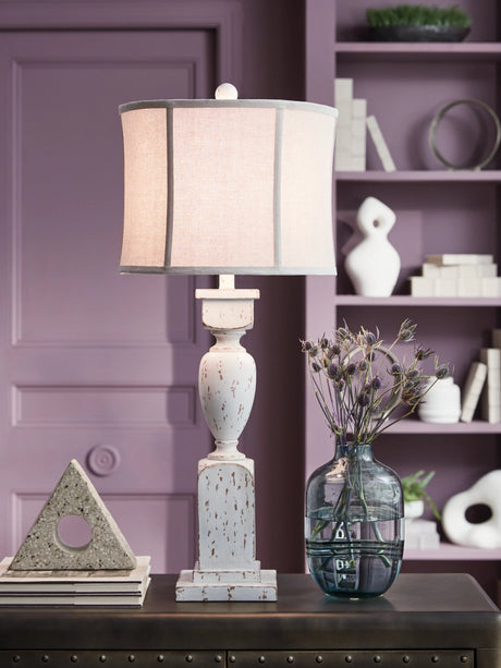 Madsbrook Antique White Table Lamp by Ashley at Eve Furniture