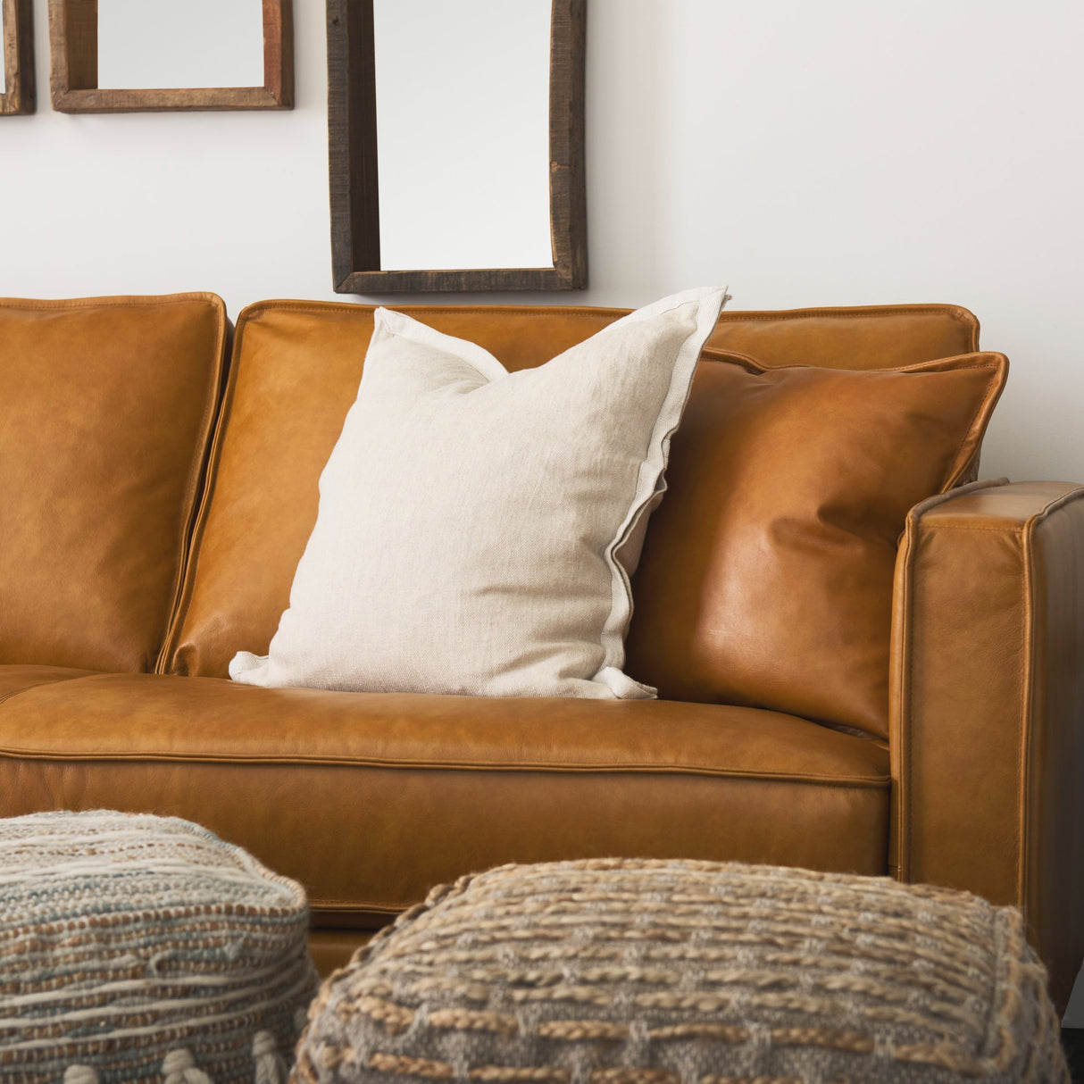 Mae Beige Fabric Decorative Pillow Cover by Mercana at Eve Furniture