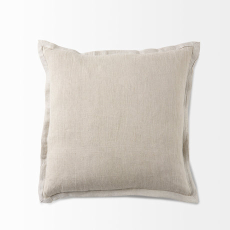 Mae Beige Fabric Decorative Pillow Cover by Mercana at Eve Furniture