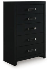 Maeling Black Chest of Drawers by Ashley at Eve Furniture