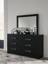 Maeling Black Dresser and Mirror by Ashley at Eve Furniture