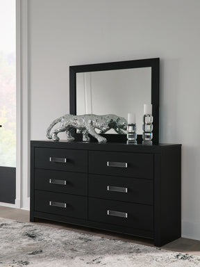 Maeling Black Dresser and Mirror by Ashley at Eve Furniture