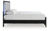 Maeling Black King Upholstered Panel Bed by Ashley at Eve Furniture