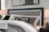 Maeling Black King Upholstered Panel Bed by Ashley at Eve Furniture
