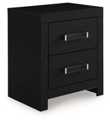 Maeling Black Nightstand by Ashley at Eve Furniture