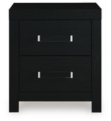 Maeling Black Nightstand by Ashley at Eve Furniture
