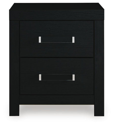 Maeling Black Nightstand by Ashley at Eve Furniture