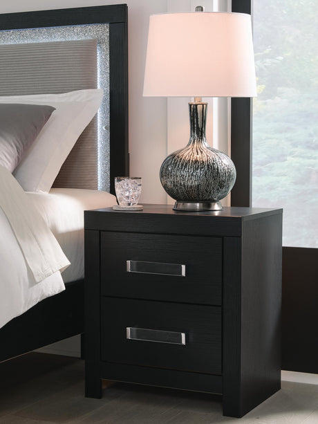 Maeling Black Upholstered Panel Bedroom Set by Ashley at Eve Furniture
