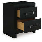 Maeling Black Upholstered Panel Bedroom Set by Ashley at Eve Furniture