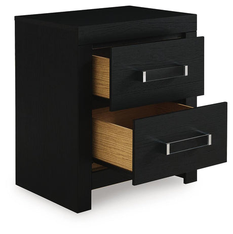 Maeling Black Upholstered Panel Bedroom Set by Ashley at Eve Furniture