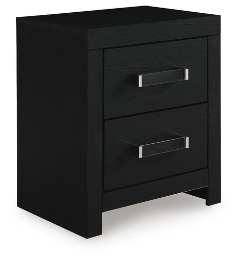 Maeling Black Upholstered Panel Bedroom Set by Ashley at Eve Furniture