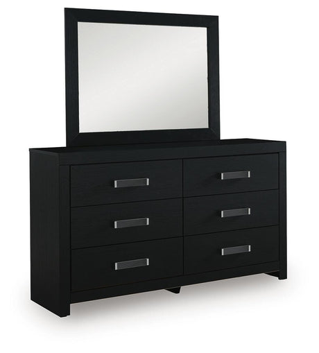Maeling Black Upholstered Panel Bedroom Set by Ashley at Eve Furniture