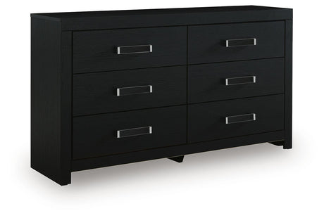 Maeling Black Upholstered Panel Bedroom Set by Ashley at Eve Furniture