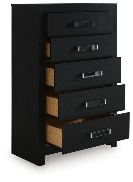 Maeling Black Upholstered Youth Panel Bedroom Set by Ashley at Eve Furniture