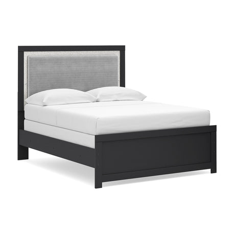 Maeling Black Upholstered Youth Panel Bedroom Set by Ashley at Eve Furniture