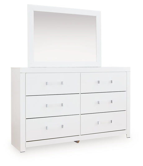 Maeling White Dresser and Mirror by Ashley at Eve Furniture