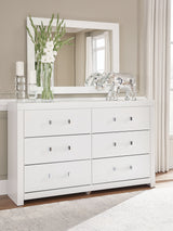 Maeling White Dresser and Mirror by Ashley at Eve Furniture