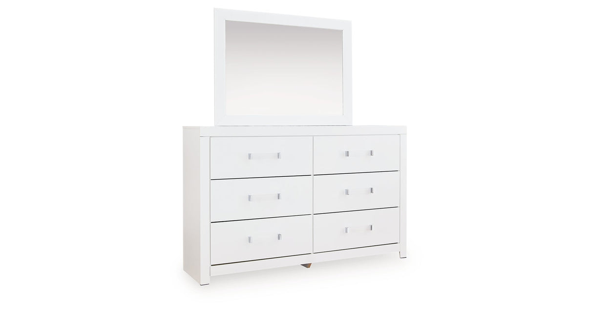Maeling White Dresser and Mirror by Ashley at Eve Furniture