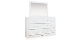 Maeling White Dresser and Mirror by Ashley at Eve Furniture