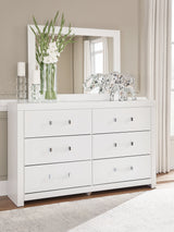 Maeling White Dresser and Mirror by Ashley at Eve Furniture