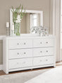 Maeling White Dresser and Mirror by Ashley at Eve Furniture