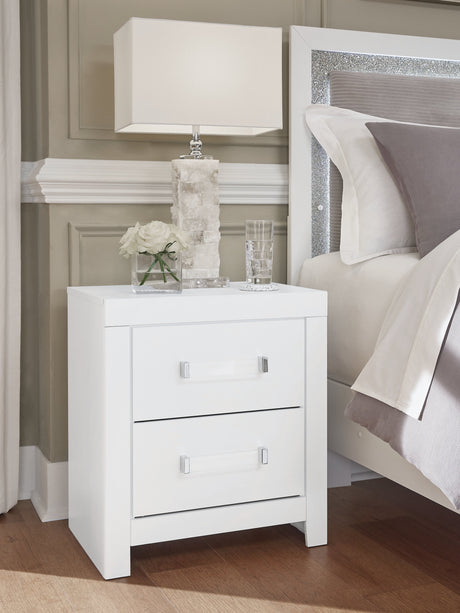 Maeling White Nightstand by Ashley at Eve Furniture