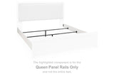 Maeling White Queen Upholstered Panel Bed by Ashley at Eve Furniture