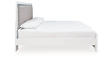 Maeling White Queen Upholstered Panel Bed by Ashley at Eve Furniture