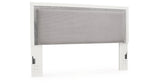 Maeling White Queen Upholstered Panel Bed by Ashley at Eve Furniture