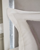Maeling White Queen Upholstered Panel Bed by Ashley at Eve Furniture