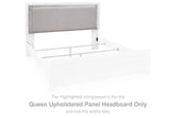 Maeling White Queen Upholstered Panel Bed by Ashley at Eve Furniture