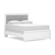 Maeling White Queen Upholstered Panel Bed by Ashley at Eve Furniture