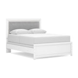 Maeling White Queen Upholstered Panel Bed by Ashley at Eve Furniture